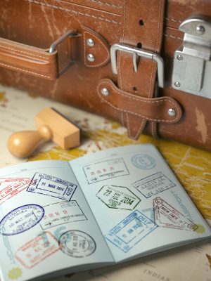 passport with lots of stamps